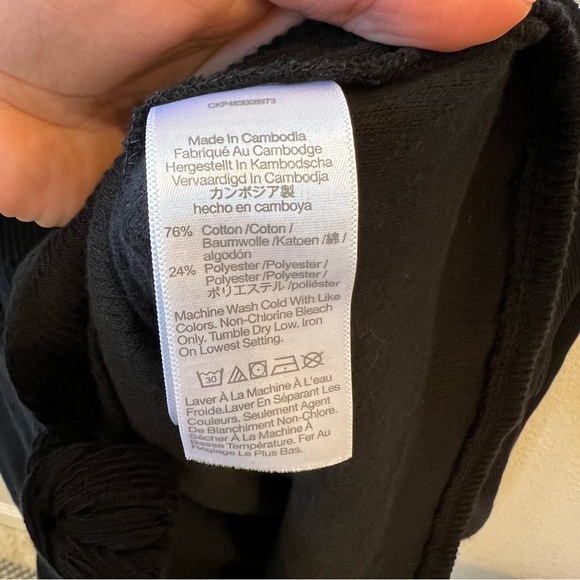 MADEWELL Black Elwood Knot Front Ribbed Long Sleeve Size Small - Picture 8 of 8